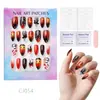 24 Peças de Unhas Postiças Usáveis para Adultos Produtos Acabados Transfronteiriços Patches de Manicure de Alta Qualidade Manicure Amêndoa Removível Atacado