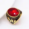 Anillo retro chapado en oro con diseño de dragón ovalado para hombre, con explosión de Amazon y fuente transfronteriza de Zhenrong.