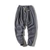 Pantalones de lino fino de verano para comercio exterior transfronterizo, pantalones casuales de pierna lisa de color para hombre, pantalones holgados de algodón y lino hasta los tobillos de talla grande