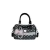 Bolsa Cilindro Doce de Bolinhas para Mulheres, Pequena Bolsa de Mão, Nova Moda de Verão, Versátil para o Dia a Dia, Bolsa Transversal