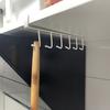 Ganchos de Cocina sin Perforación Estante de Gabinete Colgante Estante de Almacenamiento Puerta de Gabinete de Dormitorio Litera Fila Ganchos de Hierro