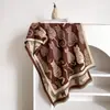 2025 Cruzamento de Fronteiras Novo Esboço Abstrato Gatinho Jacquard Xale Outono e Inverno Tendência de Moda Lenço Europeu e Americano Quente e Versátil