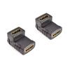 Adaptador HDMI hembra a hembra HD Cable de extensión HDMI Conector de par Adaptador HD Codo en ángulo recto de 90 grados