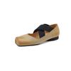 Sapatos de Nariz de Porco Direto da Fábrica para Mulheres Temporada Primavera 2026 Couro Completo por Dentro e por Fora Estilo Retrô Sapatos de Ballet Dropshipping Confidencial Mary Jane