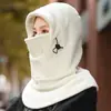 Máscara Facial Cálida de Invierno para Ciclismo al Aire Libre, Esquí, Pasamontañas Integrado para Cara y Cuello, Gorro Grueso de Forro Polar a Prueba de Viento para Hombres y Mujeres