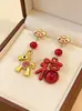 Novos Brincos de Pônei com Pérolas Incrustadas de Diamante Estilo Chinês Retro, Brincos Estilosos e Versáteis com um Toque de Luxo Leve e de Alta Qualidade