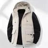 Chaleco de trabajo con capucha para hombre, algodón, diseño retro americano de invierno, engrosado para abrigar, prenda exterior, chaleco, chaqueta