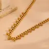 Cadena Gruesa Europea y Americana de Nicho Joyería de Múltiples Bolas Colgantes de Lujo Ligero Acero Inoxidable Sin Decoloración Moda Joyería de Bolas de Acero