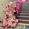 Simulación de distribución de habitación de boda paquete de material floral para cabecera de cama de flores boda compromiso banquete rosa Phalaenopsis simulación hortensia flor falsa
