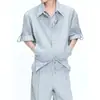 Camisa informal elegante de alta gama para hombre, de dos piezas, manga corta, nueva marca de moda de verano, diseño casual de lujo ligero