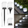 Luz Solar para Jardín Exterior Impermeable Paisaje Ladrillo de Hielo Luz Baldosa de Suelo de Vidrio Plaza de Terraza Luz Subterránea Luz Solar