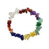 Pulseira de Cascalho 5-7mm Cristal Natural Mineral Pedra Bruta Assimétrica Colorida Cordão Elástico Joia Presente
