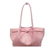 Bolsa coreana nicho alta qualidade bolsa de mão cesta de vegetais bolsa tote grande capacidade laço fashion doce bolsa de axila