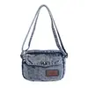 Bolso Bandolera de Mezclilla Transfronterizo de Comercio Exterior, Bolso Pequeño Retro de Moda, Nuevo Estilo Primavera 2026, Bolso de Mano Sencillo y Elegante