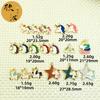 Serie Unicornio accesorios de joyería DIY colgante único de gota de aceite estrella de cinco puntas unicornio color caballo colgante de goma elástica