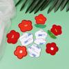 Fábrica de Bordados de Dongguan Parche de Tela Bordado de Terciopelo Cristal Autoadhesivo Accesorios de Flor Roja Pequeña Parche Bordado Parche Parche de Tela