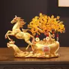Figura de Árbol de la Fortuna Moviéndose Regalo de Inauguración Hazte Rico Inmediatamente Decoración de Escritorio de Oficina Tienda Recepción Figura Estilo Chino
