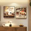 Pintura Decorativa para Restaurante Maillard Desenho Animado Estilo Aconchegante Parede de Fundo para Café Arte de Parede Combinação de Arte Retrô Pintura de Parede para Sala de Estar