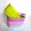 Cesta de Acabado Cuadrada Cesta de Almacenamiento Cesta de Almacenamiento Cesta Calada Cesta de Almacenamiento para Cosméticos y Joyas Plástico Colorido 1 Yuan