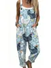 Mono casual con tirantes de botones florales de verano para mujer con estampado digital 3D europeo y americano transfronterizo de Amazon