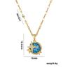 Collar transfronterizo dedicado de acero de titanio planeta cielo estrellado que no se desvanece para mujer, moda personalidad, combina con todo, de alta calidad, cadena para clavícula, joyería