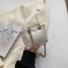 Bolso casual para mujer 2022 verano nueva moda simple cadena de cuentas bolso de hombro bolso de axila moda pequeño bolso cuadrado