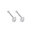 Pendientes de plata de ley S999 con circonitas de amor, ligeros, de lujo, con estrellas de nicho, clavos de hueso binaurales, pendientes frescos de alta gama al por mayor