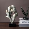 Ornamentos de Escultura Abstrata de Luxo Nórdico Transfronteiriço, Máscara, Artesanato de Resina, Decoração de Mesa para Armário de Vinho em Casa