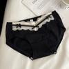 Calcinha Xadrez com Renda nas Bordas ~ Pequena Surpresa Novo Tipo Roupa Íntima Feminina 100% Algodão Roupa Íntima Sexy de Renda 100% Algodão para Mulheres