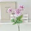 Flor Artificial Dália de Alta Qualidade com 4 Cabeças para Decoração de Sala de Estar e Mesa de Jantar em Casa, Flor Artificial para Arranjo de Casamento e Adereços de Foto