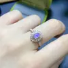 Explosiones de mejor venta transfronterizas anillo abierto con incrustaciones de ópalo natural de plata de ley s925 para mujer piedra principal 4x 6mm directo de fábrica