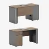 Mesa pequena, mesa executiva branca, combinação de mesa e cadeira simples e moderna, mesa de escritório individual para gerente