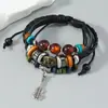 Decoración Creativa y Personalizada de Guitarra de Aleación Pulsera de Tres Capas de Perlas Retro Nuevos Accesorios Europeos y Americanos