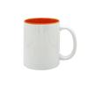 Taza de cerámica con revestimiento de color interior para sublimación, taza de 11 oz en blanco, taza de sublimación por transferencia térmica