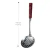 Conjunto de Espátulas de Aço Inoxidável Criativo Espessado Imitação de Madeira Utensílios de Cozinha para Cozinhar Espátula de Cozinha Doméstica Colher de Sopa Espátula Escorredora Espátula Espátula