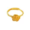 Anillo de apertura de flor de rosa antigua de suministro en vivo para mujer, anillo de flor de marea nacional chapado en cobre y oro, anillo anillo anillo al por mayor