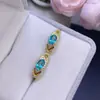 Aretes de Topacio Natural Llenos de Color Fuego, Piedra Principal Grande de 4*6 mm, Plata de Ley 925, Fabricante de Incrustaciones de Precisión