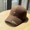 Gorra de béisbol de lana estilo japonés para mujeres jóvenes y estudiantes, unisex, algodón puro lavado, visera curva, moda coreana, gorra de pico con letras
