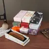 Caja de embalaje de dos piezas con tapa y base de papel especial floral, caja de peine rectangular de madera clásica vintage, caja de embalaje para regalo de peine con cojín de aire