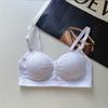 Ropa interior fina estilo japonés para mujer, pecho pequeño con realce, estudiante de secundaria, verano, paracinon, anti-caída, sujetador sin aros