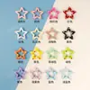 Estrella de Cinco Puntas con Puntos de Colores Pintada a Mano Cierre de Resorte Estrella Anillo Abierto Accesorios para Joyería Hecha a Mano DIY Cierre de Conexión para Bolso
