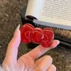 Pinza para el Cabello Estilo Coreano Ancla Lazo Rojo, Dulce y Linda, Pinza Lateral Girly con Forma de Gato, Accesorio para el Cabello de Alto Valor para Lavarse la Cara
