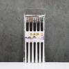 Hashis Domésticos Estilo Japonês Pontiagudos de Liga Um Hashi por Pessoa para Compartilhar Refeições, Esterilizáveis, Antiderrapantes, Estampa de Paisagem, Resistentes a Alta Temperatura