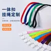 Cordón personalizado de poliéster con hebilla integrada para tarjetas de identificación, gafetes de trabajo y gafetes de exposiciones con impresión de logotipo de empresa