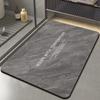 Alfombra de baño de diatomeas de secado rápido, suave, absorbente, antideslizante, para puerta de inodoro
