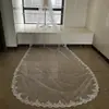 Novo carro bordado de flores comércio exterior véu de noiva longo com cauda renda renda vestido de noiva adorno de cabeça atacado