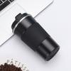 Exclusivo transfronterizo para tres generaciones cubierta de cuero de acero inoxidable Taza de Café doble capa vacío spray de color plástico Taza Americana de Refresco de Cola creativa para viajes