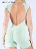 Conjunto de Yoga con Espalda Descubierta para Mujer Latte Girl, Levanta Glúteos, Adelgazante, Transpirable, de una Sola Pieza sin Mangas para Fitness y Running