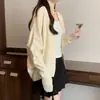 Suéter Abrigo Cardigan Chal de Punto de Manga Murciélago Estilo Coreano Temperamento Nuevo Estilo Otoño/Invierno Tallas Grandes para Mujer