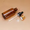 Botella de Aceite Esencial Marrón 5ml-200ml Botella Sub-Botella de Loción de Esencia 30ml Botella Gotero Graduada Botella de Aceite Esencial Personalizada